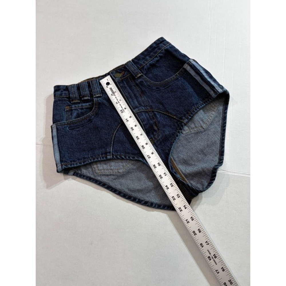 Adidas x Ivy Park Denim Hi Cut Knickers Dark Wash Blue XS Beyonce Collaboration - Picture 6 of 10
